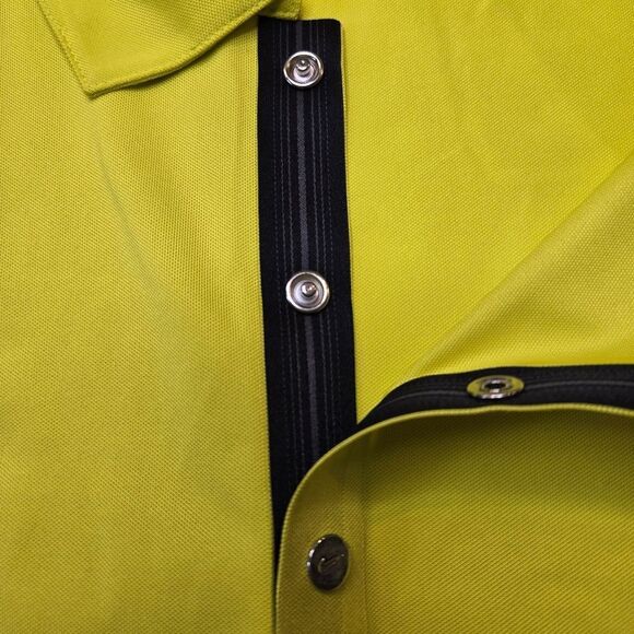 Tiger Woods Platinum Nike FitDry Golf‎ Polo Shirt Chartreuse Yellow Size XL - Picture 5 of 9